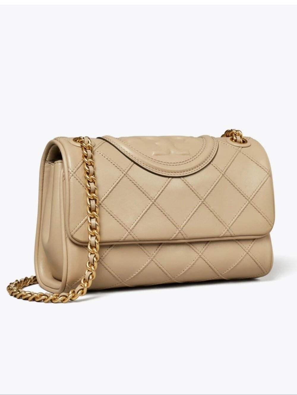 NEW TORY BURCH SMALL FLEMING SOFT SHOULDER BAG - FRESH CLAY